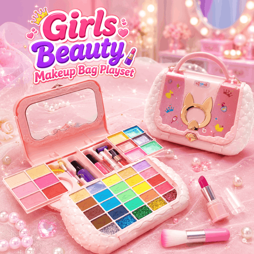 Girls Beauty Makeup Bag Playset for Kids