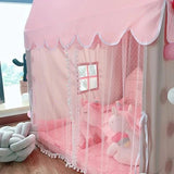 Girls Princess Tent House with Fairy Lights – Cozy Indoor Playhouse for Kids