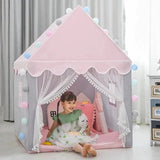 Girls Princess Tent House with Fairy Lights – Cozy Indoor Playhouse for Kids