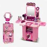 Princess Hair Salon Playset for Kids – 3-in-1 Suitcase with Light & Sound