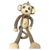 Cute Long-Legged Hanging Monkey Plush Toy with Bowtie & Banana Embroidery – 45 CM
