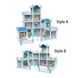 Happy Childhood 4-Story 11-Room Doll House Playset for Kids