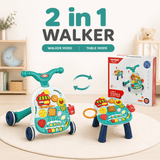 Huanger 2-in-1 Baby Walker & Activity Table (Green)