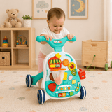 Huanger 2-in-1 Baby Walker & Activity Table (Green)