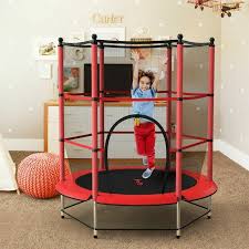 Mini Junior Round Trampoline for Kids with Enclosure Net