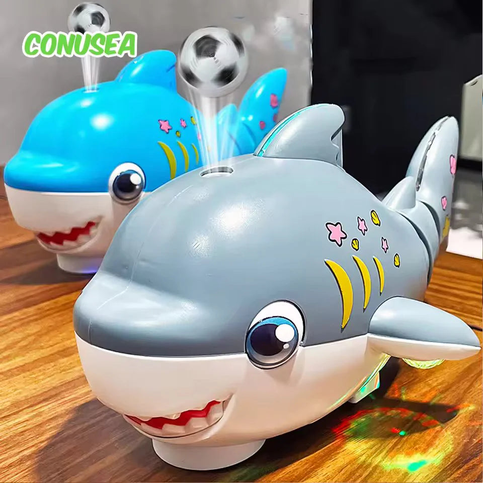 Musical Dancing Shark Toy – Electric Blowing Ball with Lights & Sound