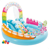 INTEX Candy Themed Inflatable Kids Pool 5ft 5in x 5ft 5in x 4ft | Fun Splash Pool