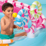 INTEX Candy Themed Inflatable Kids Pool 5ft 5in x 5ft 5in x 4ft | Fun Splash Pool