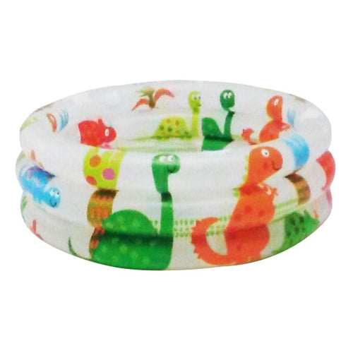 INTEX Dinosaur Printed 3 Ring Baby Pool 2ft x 8.5in | Inflatable Toddler Splash Pool