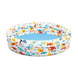 INTEX Fish Printed Kids Pool with Beach Ball & Ring 4ft 4in x 11in | Inflatable Play Pool Set