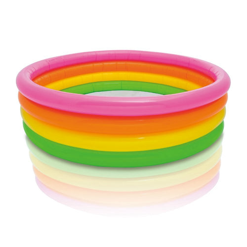 INTEX Colorful Inflatable Kids Pool 5ft 6in x 1ft 6in | Round Splash Pool