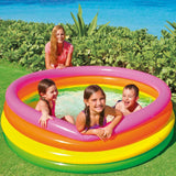 INTEX Colorful Inflatable Kids Pool 5ft 6in x 1ft 6in | Round Splash Pool