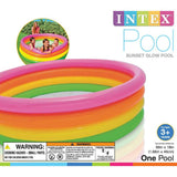 INTEX Colorful Inflatable Kids Pool 5ft 6in x 1ft 6in | Round Splash Pool