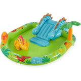 INTEX Dinosaur Themed Inflatable Kids Pool 8ft 2in x 6ft 3in x 3ft 7in | Splash Play Pool
