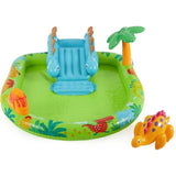 INTEX Dinosaur Themed Inflatable Kids Pool 8ft 2in x 6ft 3in x 3ft 7in | Splash Play Pool