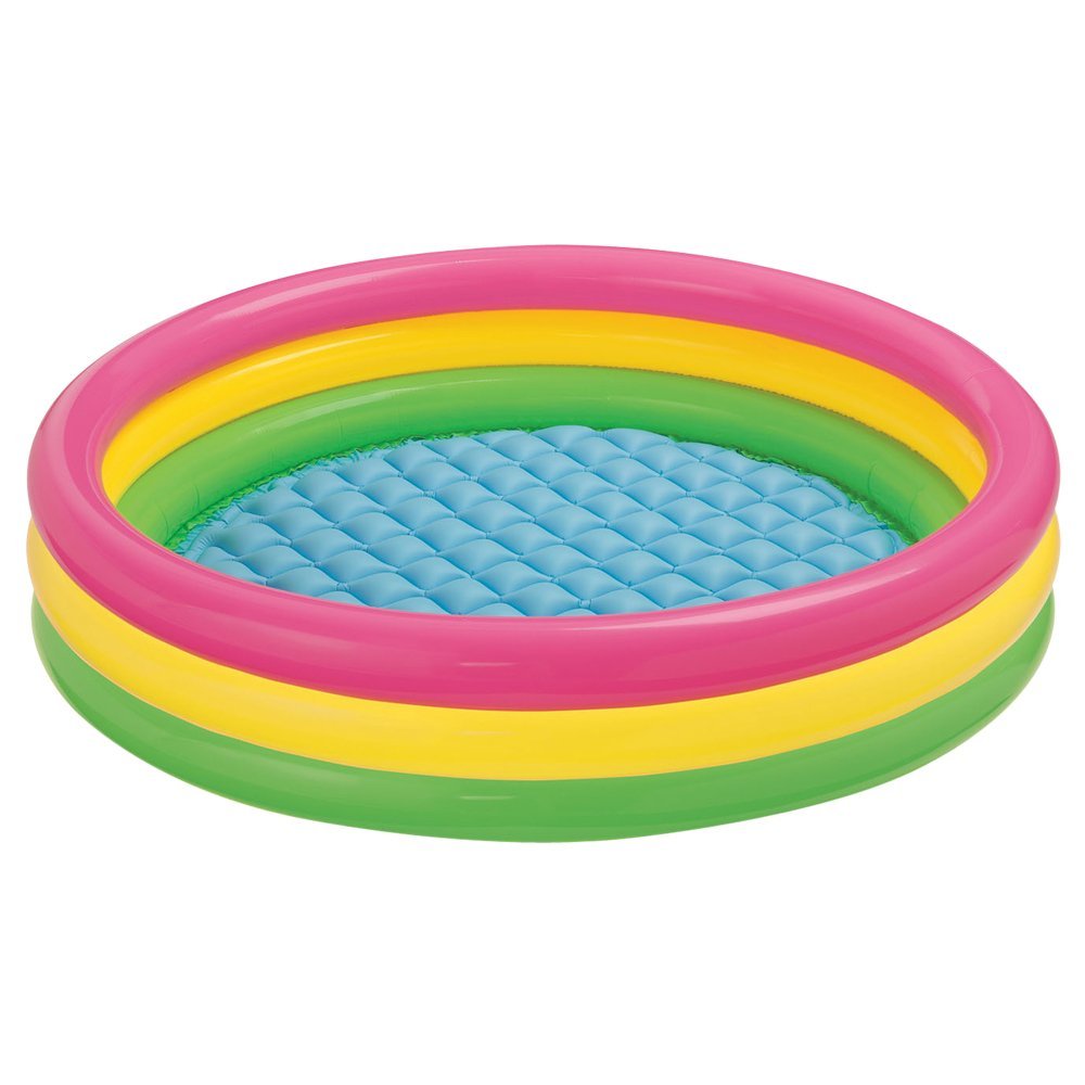 INTEX Three Ring Inflatable Kids Pool 4ft 10in x 1ft 1in | Splashing Pool