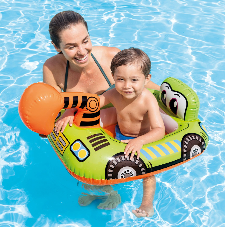 INTEX Kiddie Car Float Swim Ring for Toddlers – Inflatable Baby Pool Toy (Ages 1-2)