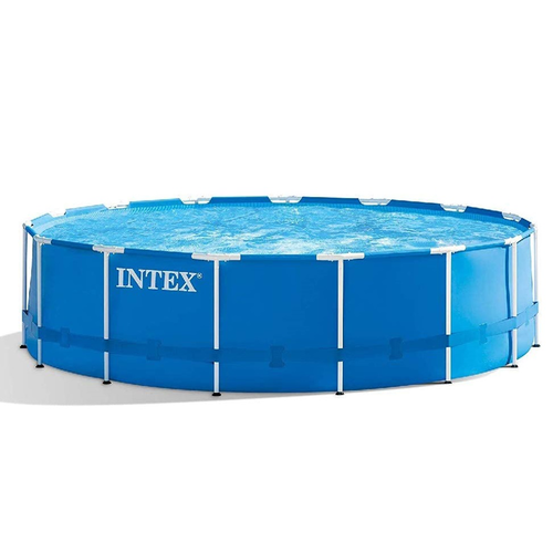INTEX Prism Frame Pool 15ft x 4ft | Large Metal Frame Above Ground Pool
