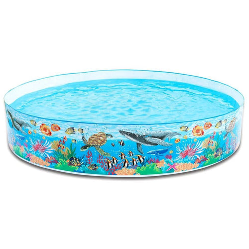 INTEX Ocean Reef Snapset Paddling Pool 8ft x 1ft 6in | No Inflate Kids Pool