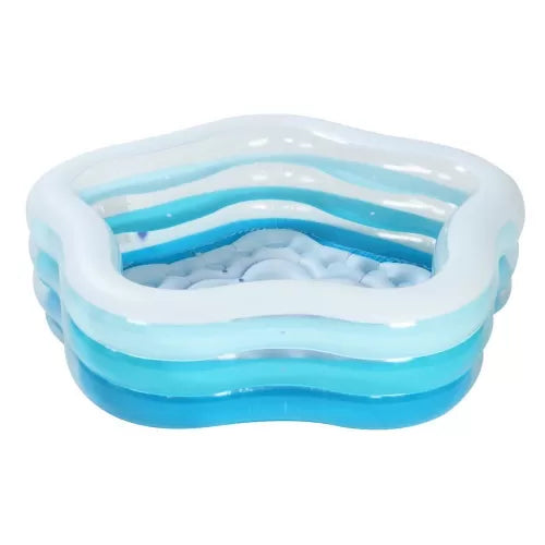INTEX Pentagonal Summer Color Pool 6ft 1in x 5ft 11in x 1ft 9in | Inflatable Kids Pool