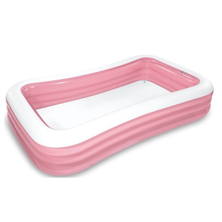 INTEX Pink Rectangular Kids Pool 10ft x 6ft x 1ft 10in | Inflatable Family Pool