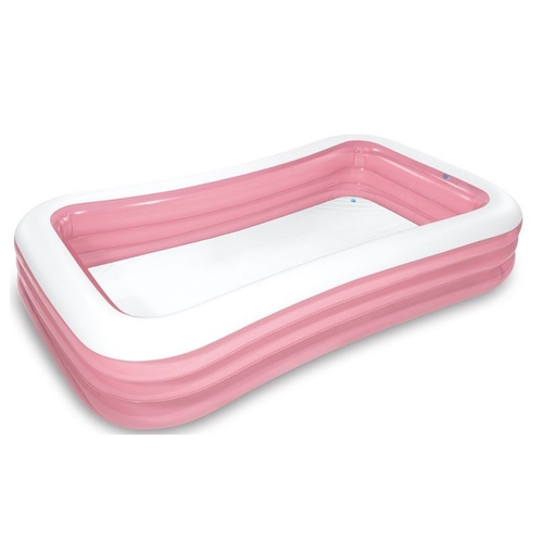 INTEX Pink Rectangular Kids Pool 10ft x 6ft x 1ft 10in | Inflatable Family Pool