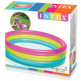 INTEX Rainbow Baby Pool 2.8ft x 10in | Inflatable Toddler Splash Pool