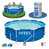 INTEX Round Metal Frame Pool 10ft | Filter Included