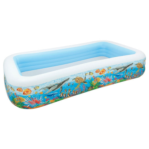 INTEX Seashore Paradise Kids Pool 8ft 7in x 5ft 3in x 1ft 6in | Inflatable Family Pool