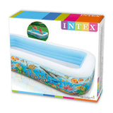 INTEX Seashore Paradise Kids Pool 8ft 7in x 5ft 3in x 1ft 6in | Inflatable Family Pool