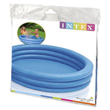 INTEX Three Ring Portable Blue Kids Pool 3ft 9in x 10in | Inflatable Splash Pool