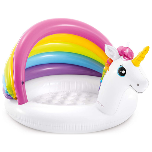 INTEX Unicorn Baby Pool 4ft 2in x 3ft 4in x 2ft 3in | Inflatable Toddler Pool