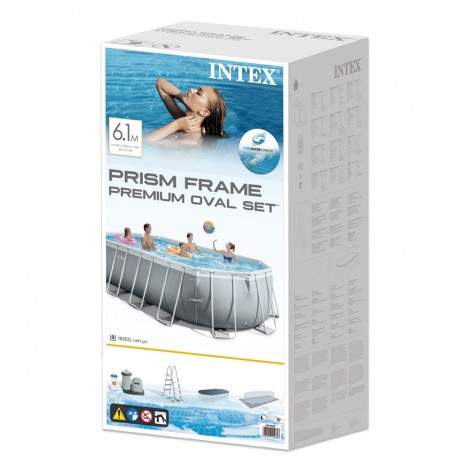 INTEX Prism Frame Oval Pool 20ft | Extra Large Deep Pool