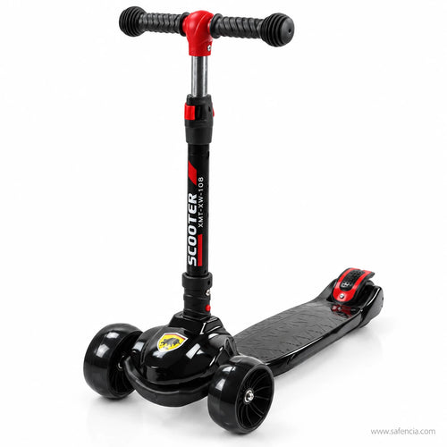 Black Sporty Kick Scooter for Kids