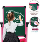 Kids Dual-Sided Magnetic Art Easel – Chalkboard & Whiteboard Standing Drawing Board