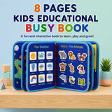 Kids Educational Busy Book | 8-Page Felt Activity Book for Toddlers