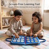Kids Educational Busy Book | 8-Page Felt Activity Book for Toddlers