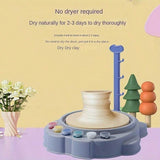 Kids DIY Pottery Wheel Kit | Clay Sculpting Art Set with Paints & Tools