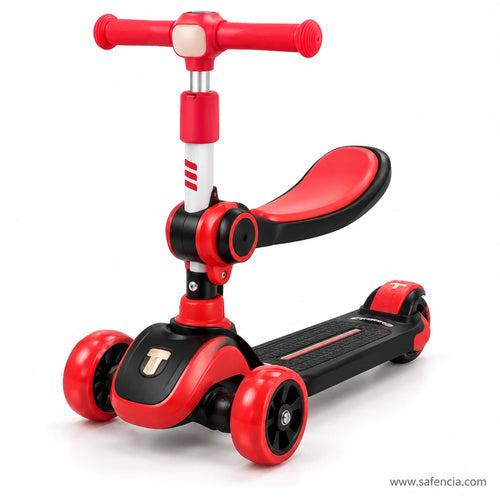 Kids Scooter with Removable Seat & LED Light-Up Wheels