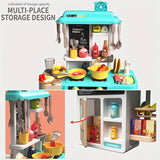 52 Pcs Spray Kitchen Set | Kids Pretend Play Kitchen with Wash Basin & Accessories