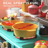 52 Pcs Spray Kitchen Set | Kids Pretend Play Kitchen with Wash Basin & Accessories