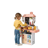 52 Pcs Spray Kitchen Set | Kids Pretend Play Kitchen with Wash Basin & Accessories