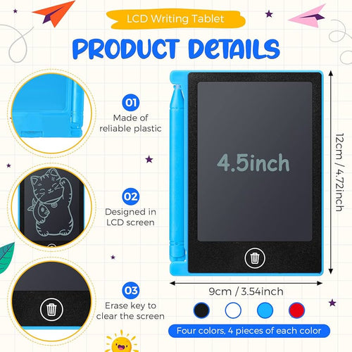 LCD Multicolor Erasable Writing & Drawing Tablet