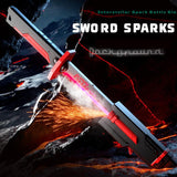 LED Katana Sword Toy — Real Smoke, Sparks &amp; 7-Color Glow Blade for Kids