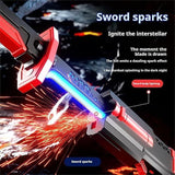 LED Katana Sword Toy — Real Smoke, Sparks &amp; 7-Color Glow Blade for Kids