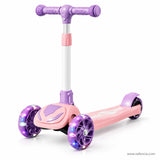Pink Light-Up Kids Scooter with Flashing Wheels
