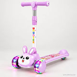 Lilac Bunny Kids Scooter with Light-Up LED Wheels