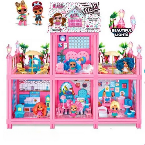 LOL Surprise Doll House – Big 4-Room Playset with Light & Sound