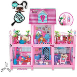 LOL Surprise Doll House – Big 4-Room Playset with Light & Sound