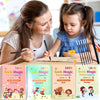 Magic Practice Copybook Set of 4 – Reusable Handwriting & Calligraphy Tracing Books for Kids